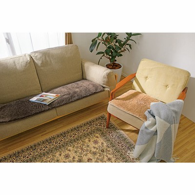 約48×48cm（同色2枚）（吸湿発熱素材 ルネス（TM）CU使用座面シート） ブラウン