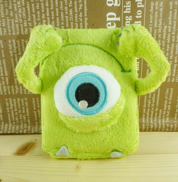 【震撼精品百貨】Monsters University 怪獸大學 摺疊鏡-絨毛材質-大眼仔圖案 震撼日式精品百貨