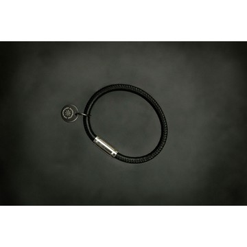 UNIC經典單圈皮繩手環 / 圓皮繩鈦鋼手環【可加購星座/皮革吊牌】