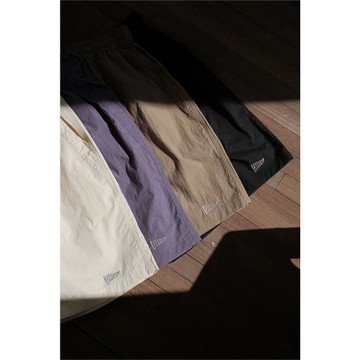 可樂生活四色入春夏防潑水寬松速干美式復古直筒五分刺繡短褲男女