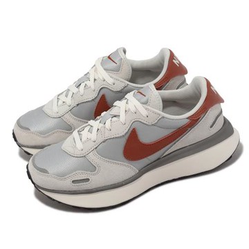 Nike 休閒鞋 Wmns Phoenix Waffle 女鞋 米白 橘 復古 麂皮 異材質拼接 FD2196-001