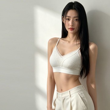 ★蕾絲枝葉肩帶可調罩杯小可愛內衣(共2色)0630 預購【NS0764】