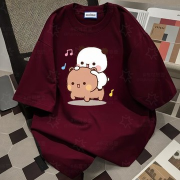 【重磅純棉】日系男裝 日系女裝 短袖新款 純棉 布布一二衣服 一二 布布 情侶衣 情侶套裝 寬鬆大碼女裝 上衣 T恤