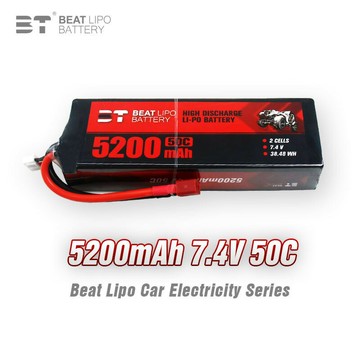 電池 鋰電池BT LIPO倍特電池5200mAh/2S/50C/模型賽車競賽鋰電池