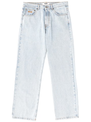 msgm jeans with embroidered logo