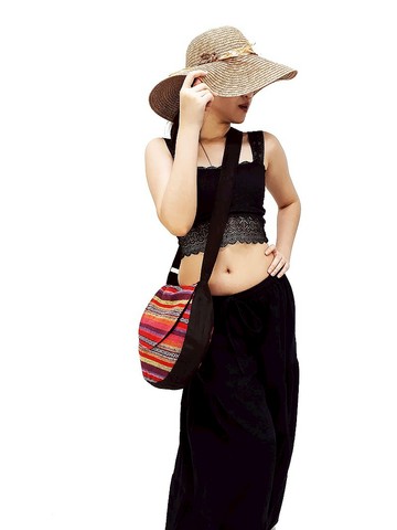 單肩包手工包棉包 編織包 女士單肩包