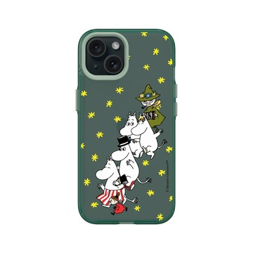 iPhone 15 Clear 憂墨綠 - Moomin - 出發！