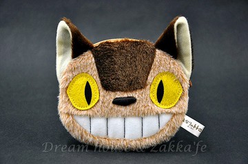 日本 宮崎駿 龍貓公車 TOTORO 絨毛 零錢包/錢包/小物袋 《 日本原裝進口 》★ Zakka'fe ★