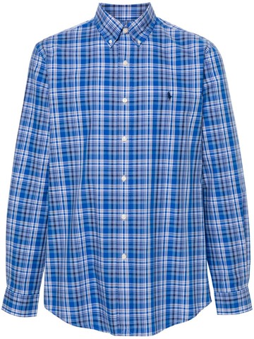 Polo Ralph Lauren - Polo Pony plaid-check shirt - men - Elastane/Cotton - XS - Blue