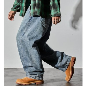 FREAK'S STORE 寬鬆版型扭曲彎曲牛仔褲