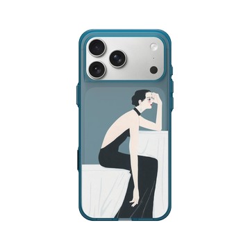 iPhone 17 Pro Max Clear (相機按鈕) 夜幕藍 - Konatsu Tani 谷小夏 - 凝視的形狀