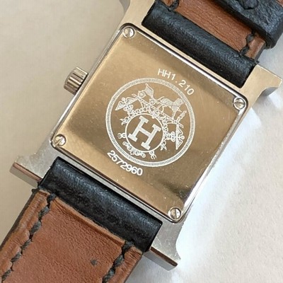 エルメス クオーツ HH1.210 シルバー SS 革ベルト エルメス Hウォッチ HH1.210 クォーツ SS 純正革ベルト 純正尾錠