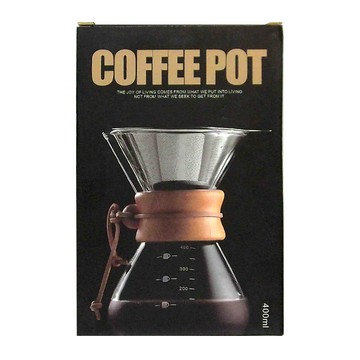 Homely Zakka咖啡時光手沖式玻璃咖啡壺套裝 配有304不鏽鋼濾杯 高硼玻璃 松木手柄  手沖咖啡壺 + 濾網  1個