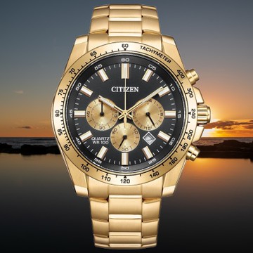 CITIZEN星辰 Chronograph系列 經典計時石英腕錶 送禮 推薦 AN8233-51E