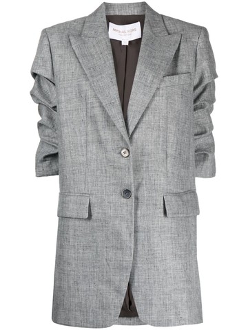 Michael Kors Collection - single-breasted linen blazer - women - Linen/Flax - 6 - Grey