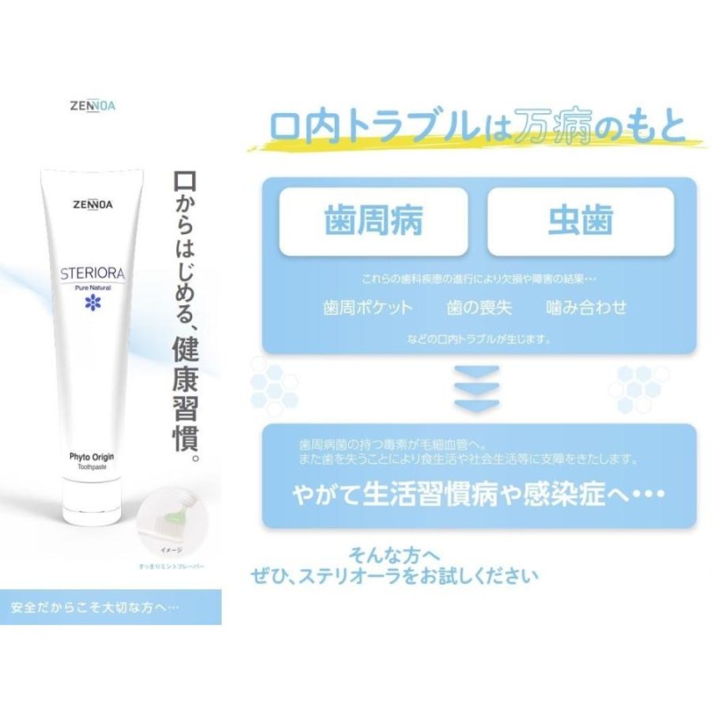 ZENNOA ステリオーラ 歯磨き粉 100g ゼンノア　未使用　5本セット