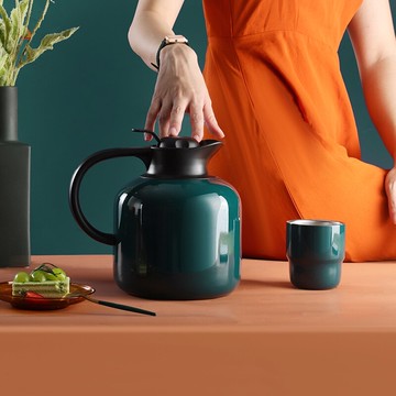 斯魯卡304不銹鋼真空保溫壺1.8l大容量高顏值家用水具套裝北歐風