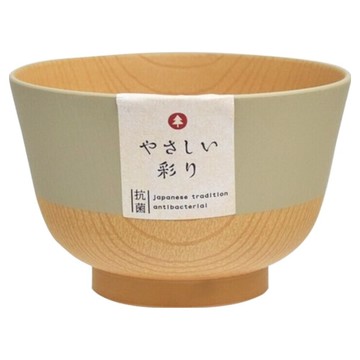 木紋抗菌輕便湯碗 日本製  灰色  1個