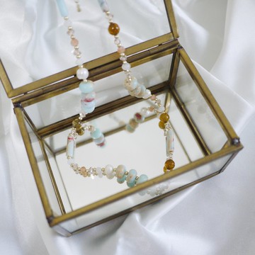 異材質彩色珠珠項鍊