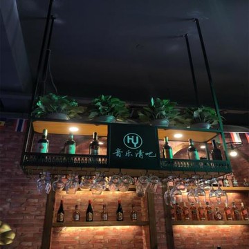 吧臺吊架高腳杯倒掛架酒杯架鐵藝懸掛紅酒架餐廳吊式酒柜酒吧吊柜