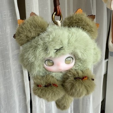 現貨Dimoo多肉滚滚搪胶毛绒挂件猫猫滚滚泡泡玛特展会限量款包挂