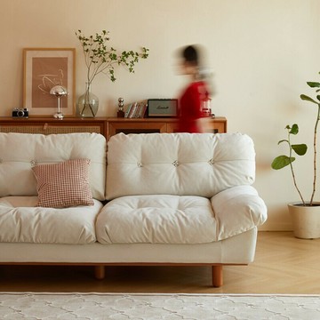 台灣公司貨 免運 可開票 沙發 沙發床 云朵沙發北歐日式baxter科技布客廳小戶型milano實木布藝沙發