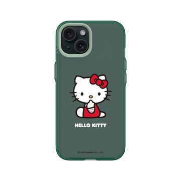 iPhone 15 Clear 憂墨綠 - 三麗鷗-Hello Kitty - Shh...