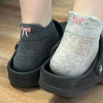 全網最低價  夏季ins潮女低幫鏤空短襪防臭少女襪韓系蝴蝶結襪子百搭船襪薄款