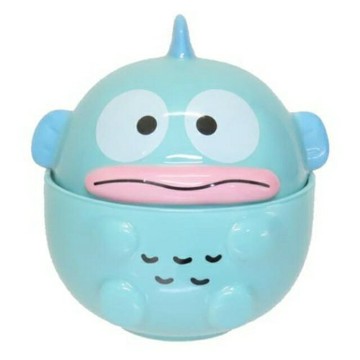 小禮堂 Sanrio 三麗鷗 人魚漢頓 陶瓷造型碗附蓋 420ml (大臉款)
