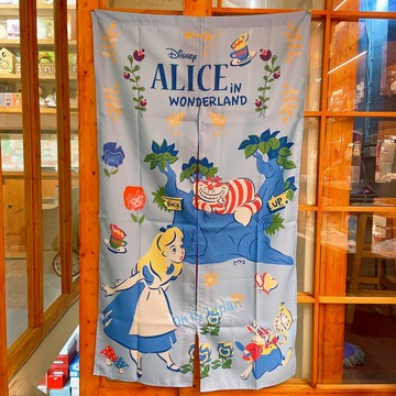 真愛日本 愛麗絲門簾 長門簾 85x150cm Alice 愛麗絲花園藍 愛麗絲夢遊仙境 門簾 隔間簾 免打孔 浴室 掛簾半簾 4710891161389