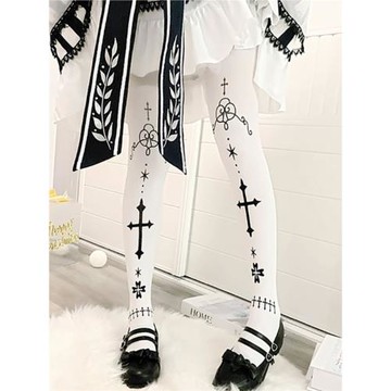 日系lolita蘿莉連褲襪洛麗塔女踩腳長筒過膝襪cos洋裝襪子夏薄款