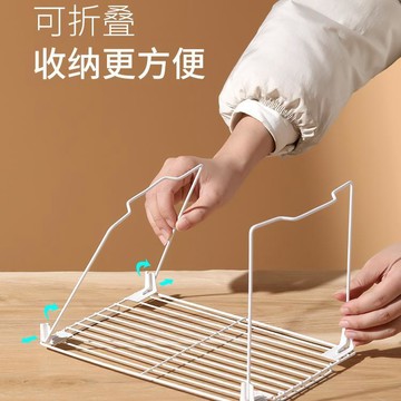 💎臺灣出貨⭐免運💎米木日式廚房摺疊置物架廚櫃收納隔層架金屬桌面可疊分層收納架【可開票】