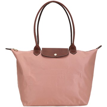 LONGCHAMP Le pliage 原創系列 長提把摺疊水餃包(L/紅茶粉)