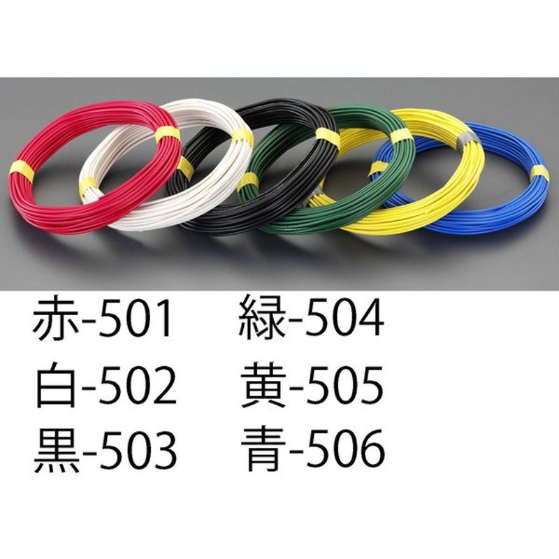 メーカー在庫あり】 000012256627 エスコ ESCO 1.6mmx 20m ＩＶ電線 単線/黒 HD店 通販  LINEポイント最大0.5%GET | LINEショッピング