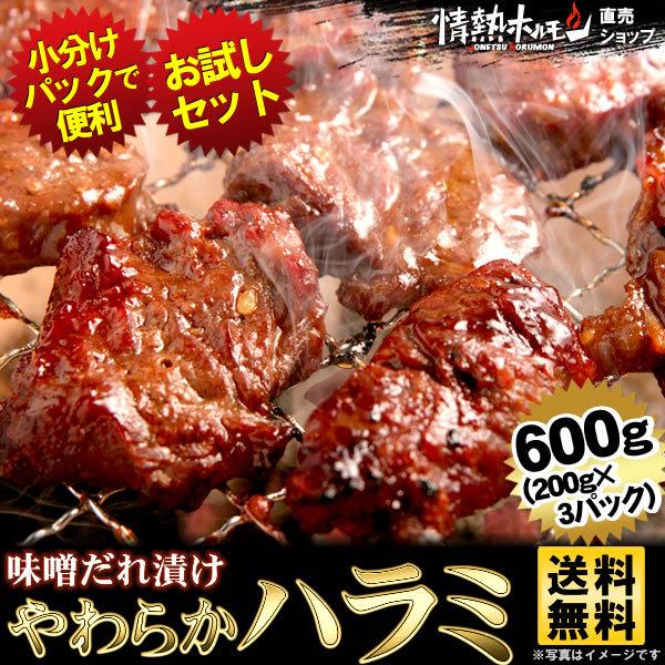 ハラミ 焼肉 肉 牛肉 焼き肉 焼肉セット バーベキュー BBQ やわらか 牛ハラミ 味噌だれ漬け お試し セット 600g バーベキューセット 食品 お肉