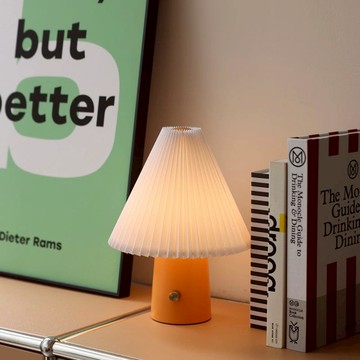 Scarlet 百褶裙織物桌燈（紅 / 橘 / 暮光杏 / 灰) 暮光杏