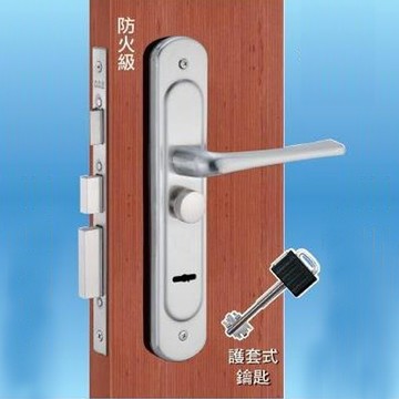 【C.O.E】含稅 E-880 三段式連體鎖 含暗閂 銀色 防火門鎖 面板鎖 防盜鎖 水平鎖 水平把手 板手鎖 花旗