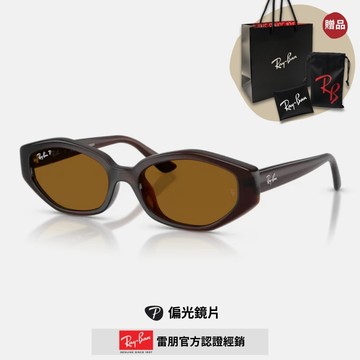 【RayBan 雷朋】不規則膠框偏光太陽眼鏡(RB4473D-714/83 56mm)