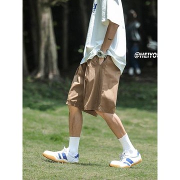 日系cityboy褲子男美式高街短褲男士夏季寬松潮牌休閑五分褲中褲