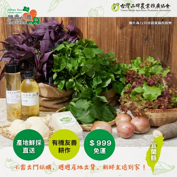 【機善小農_蔬菜箱】宜蘭縣_12件(有機友善/產地鮮採直送/支持家鄉好農產)