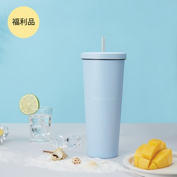 【Oolab 良杯製所】(福利品) 一代莫蘭迪系列不鏽鋼吸管杯850ml (ok蓋版)