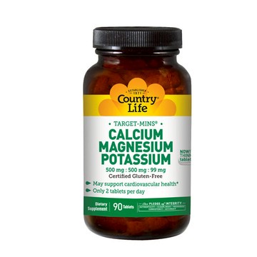 Cal-Mag-Potassium Target-Mins 90 Tabs by Country Life