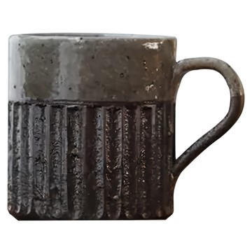 EDITIONS 正陶苑 手作馬克杯 日本產 陶瓷 Φ7.5 x H8.5cm 200ml  鎬紋  1個