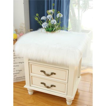 北歐長毛絨床頭柜桌布電視柜鞋柜防塵蓋布書桌墊茶幾臺布展臺墊子