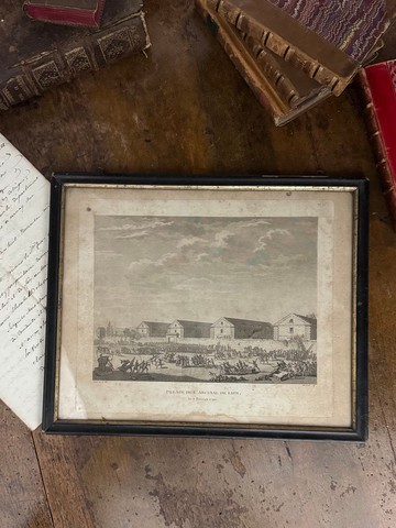 50165-珍稀法國2百年古董版畫PILLAGE DE LARSENAL DE LYON