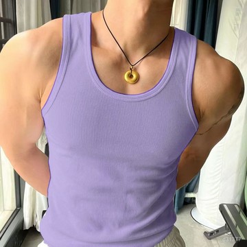 台灣现貨 100kg大碼背心 230g純棉加粗螺紋背心 2*2美式背心 男士背心 健身背心 純棉加厚背心 吸汗背心