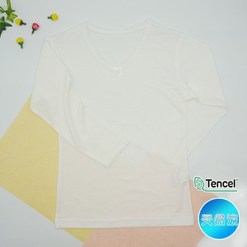 Annypepe女童QQ天絲洞洞緹花薄長袖-米白110-150