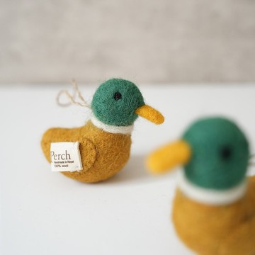 100% Wool 河畔小鴨  羊毛氈掛飾_公平貿易