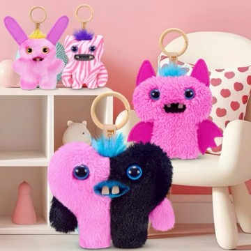 【FUGGLER】放克牙寶/牙齒怪 3.5吋 粉紅寶寶掛飾(隨機出貨)【墊腳石】鑰匙圈 吊飾