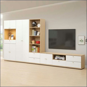 2X6.5尺 / 6尺電視櫃組 三件組 長櫃 置物櫃 鞋櫃 開放櫃【275B3141】Leader傢居館275-519+520+521